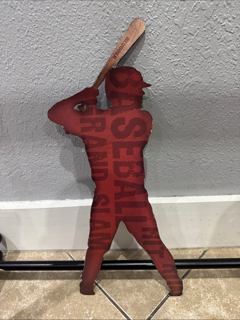 Kids Baseball Batter Costume Cutout - Red